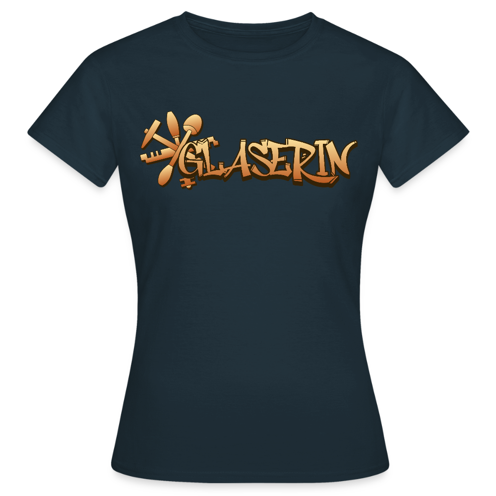Frauen T-Shirt "Glaserin" Navy Frauen T-Shirt