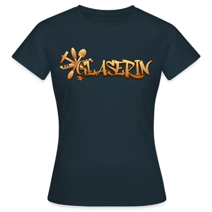 Frauen T-Shirt "Glaserin" Navy Frauen T-Shirt