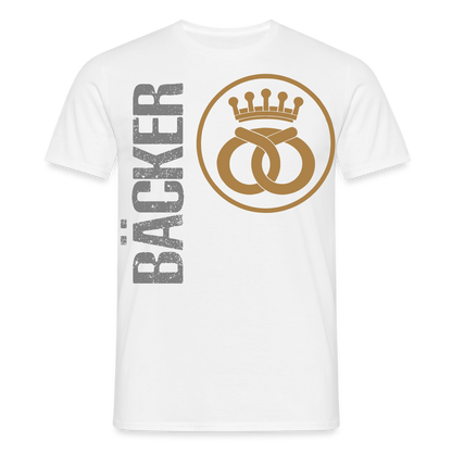 Unisex T-Shirt "Bäcker" Weiß Männer T-Shirt