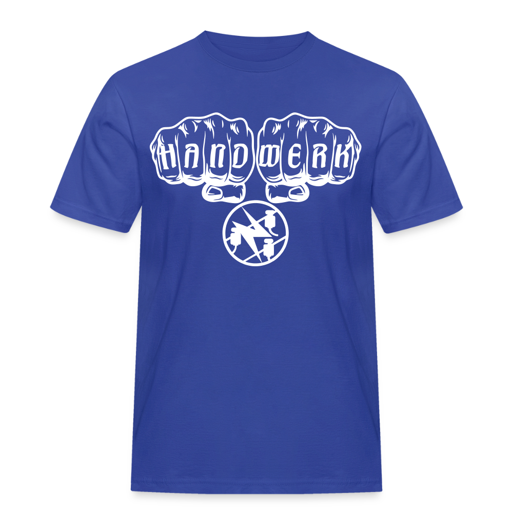 Männer Workwear T-Shirt "Elektriker" Royalblau Männer Workwear T-Shirt