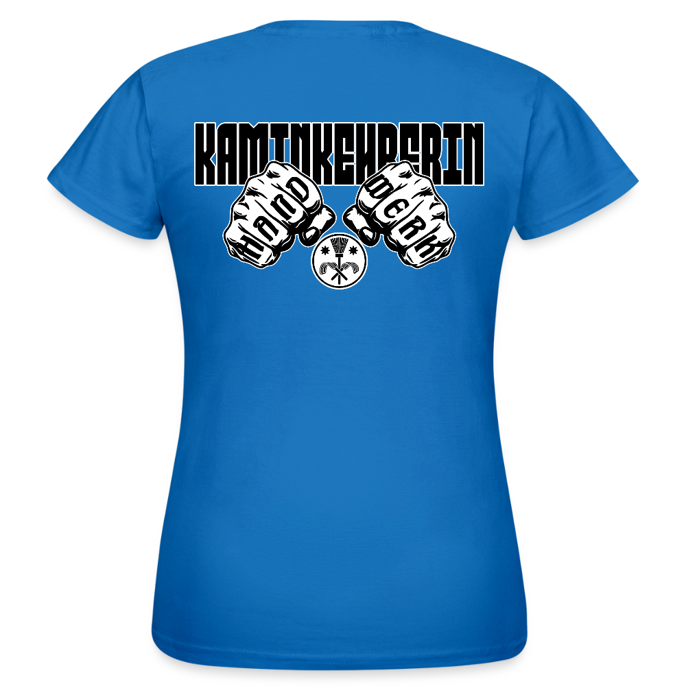 Frauen T-Shirt "Kaminkehrerin" (beidseitig bedruckt) Royalblau Frauen T-Shirt