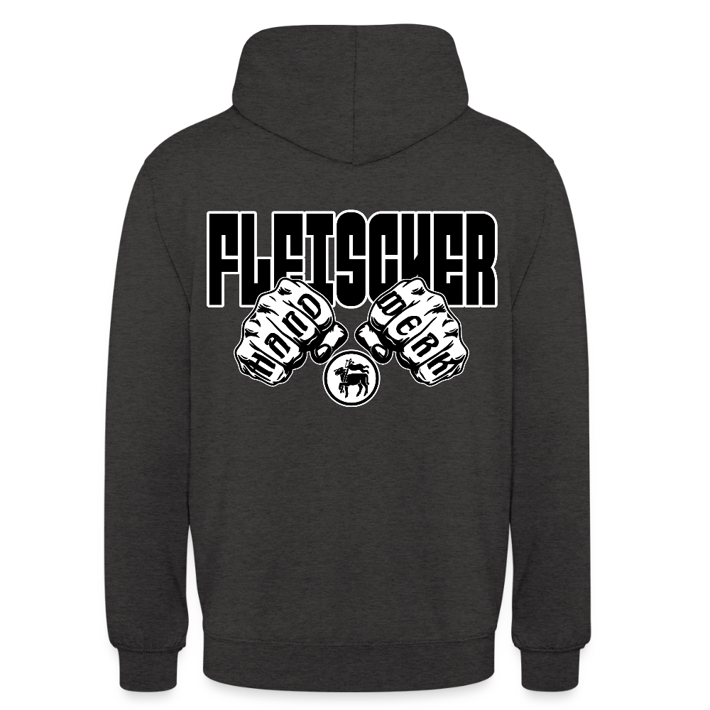 Unisex Hoodie "Fleischer" (beidseitig bedruckt) Anthrazit Unisex Hoodie