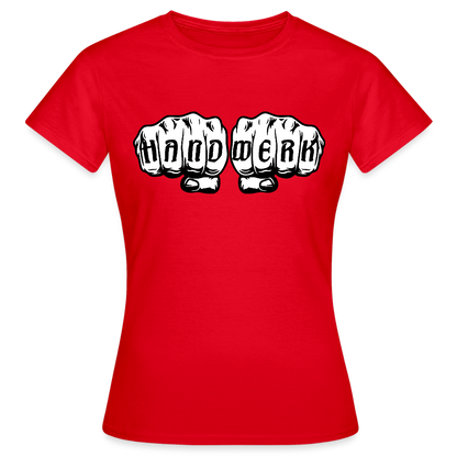 Frauen T-Shirt "Handwerk" Rot Frauen T-Shirt