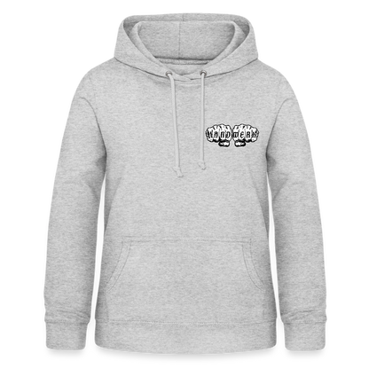 Frauen Hoodie "Gerüstbauerin" (beidseitig beruckt) - Hellgrau meliert