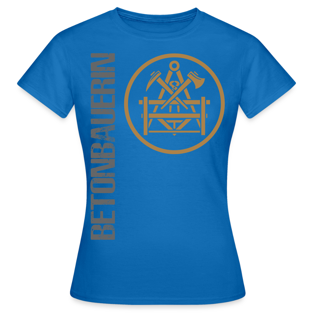 Frauen T-Shirt "Betonbauerin" Royalblau Frauen T-Shirt