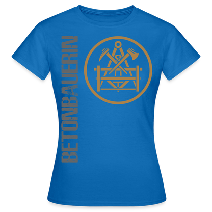 Frauen T-Shirt "Betonbauerin" Royalblau Frauen T-Shirt