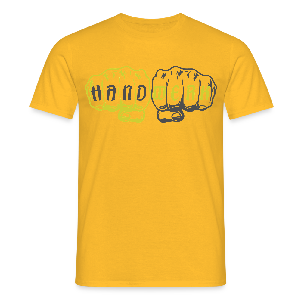 Unisex T-Shirt "Handwerk" Gelb Männer T-Shirt