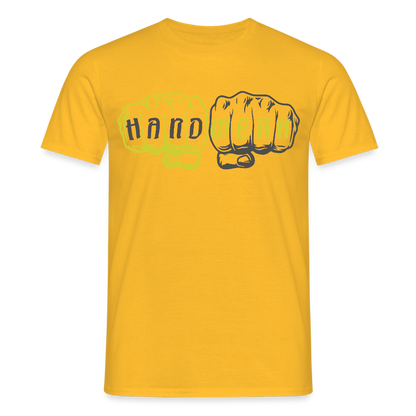 Unisex T-Shirt "Handwerk" Gelb Männer T-Shirt