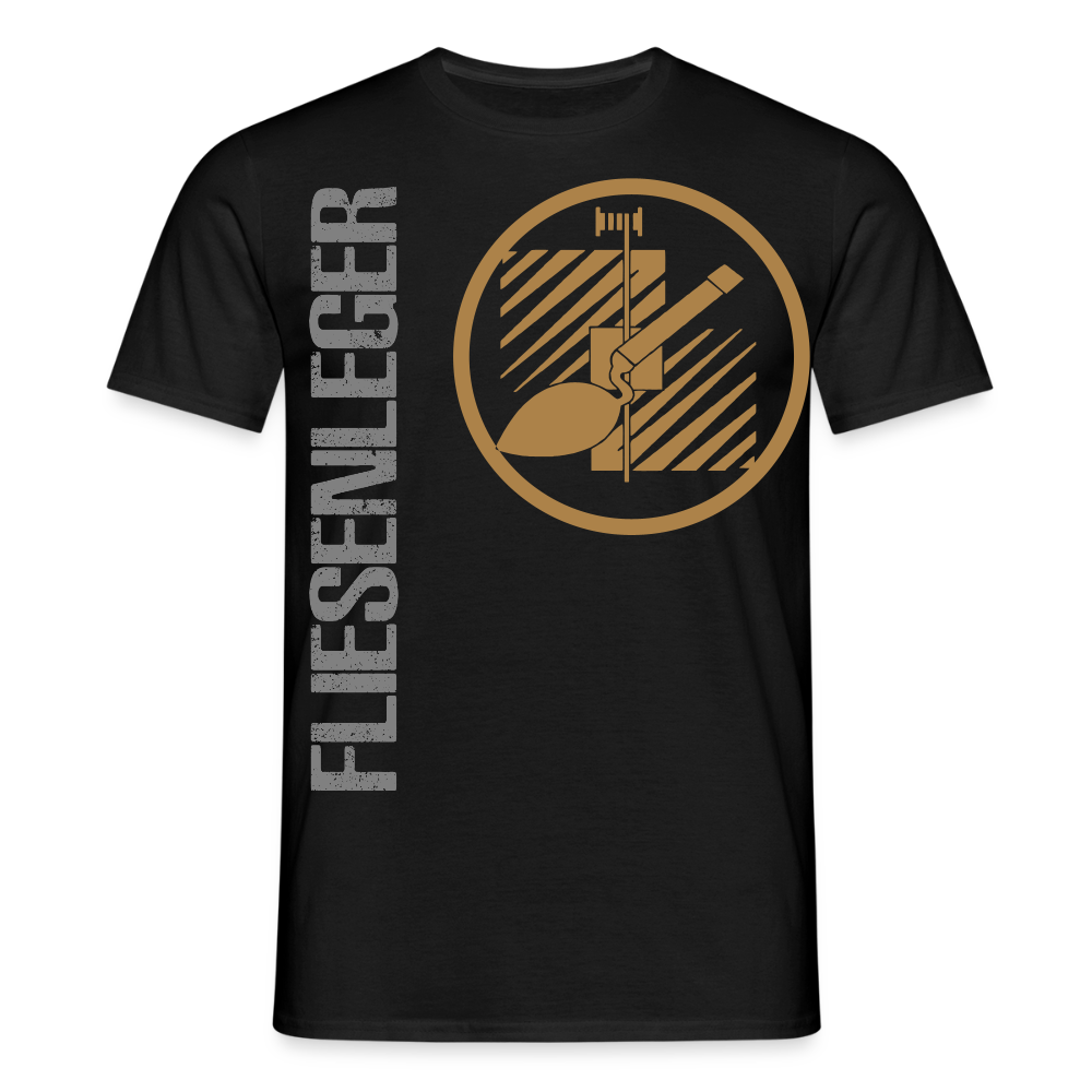 Unisex T-Shirt "Fliesenleger" Schwarz Männer T-Shirt