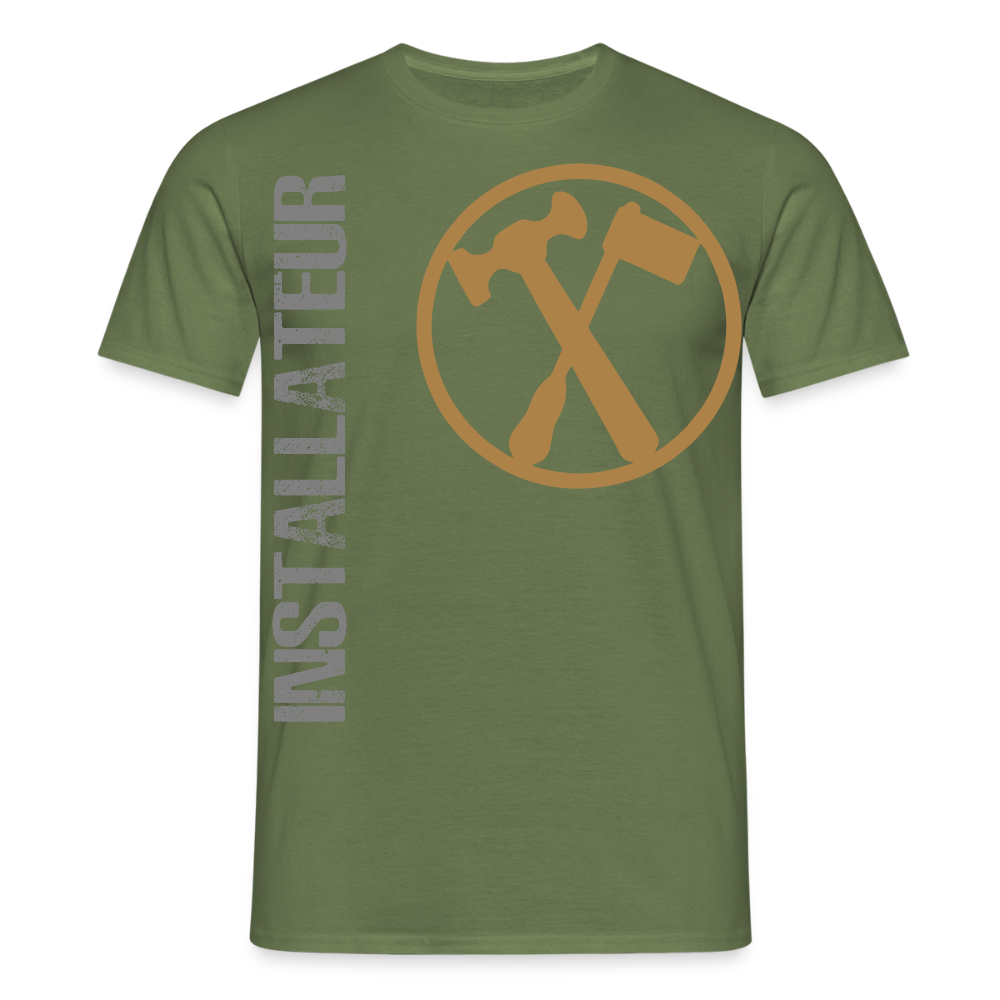 Unisex T-Shirt "Installateur" Militärgrün Männer T-Shirt