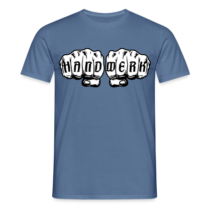 Unisex T-Shirt "Handwerk" Taubenblau Männer T-Shirt
