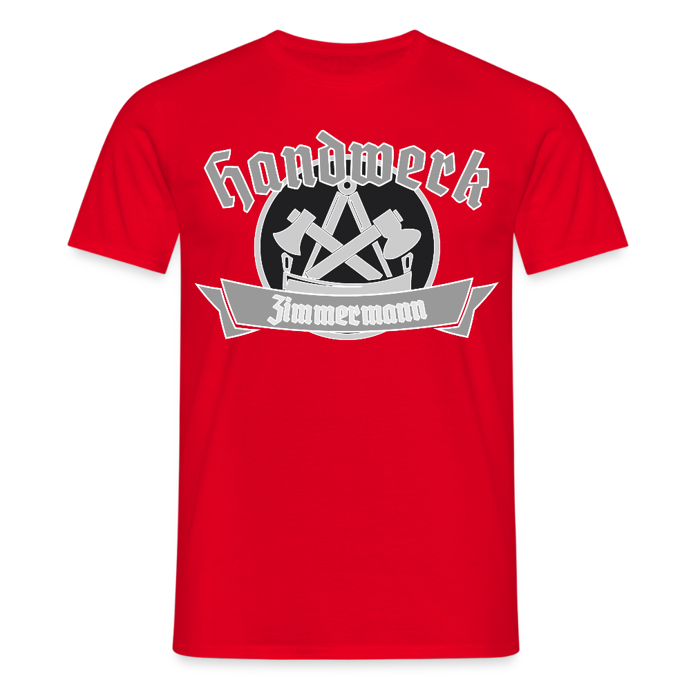 Unisex T-Shirt "Zimmermann" Rot Männer T-Shirt