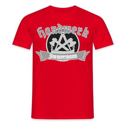 Unisex T-Shirt "Zimmermann" Rot Männer T-Shirt
