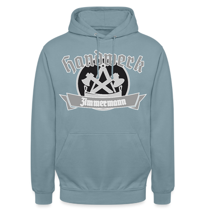 Unisex Hoodie "Zimmermann" Nebelblau Unisex Hoodie
