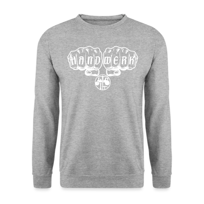 Unisex Pullover "Strassenbauer" Weißgrau meliert Unisex Pullover