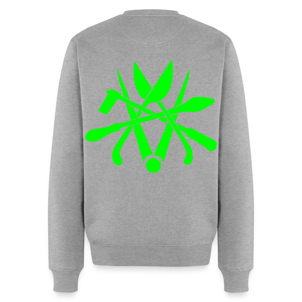 Unisex Premium Pullover "Spengler" neongrün Grau meliert Männer Premium Pullover