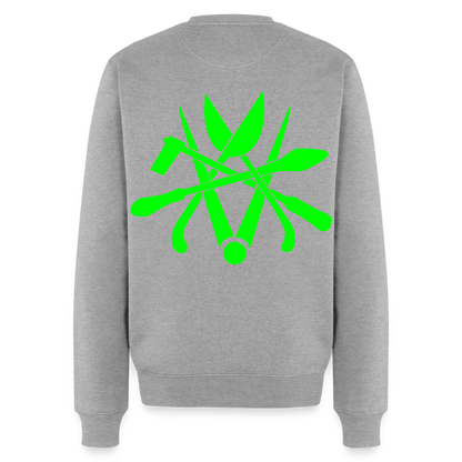 Unisex Premium Pullover "Spengler" neongrün Grau meliert Männer Premium Pullover