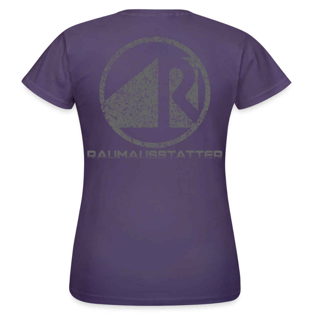 Frauen T-Shirt "Raumausstatter" Dunkellila Frauen T-Shirt