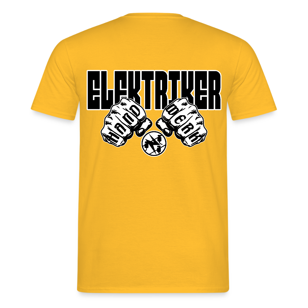 Unisex T-Shirt "Elektriker" Gelb Männer T-Shirt