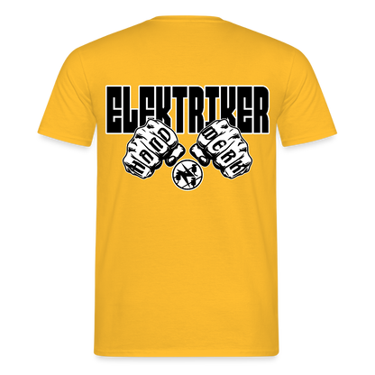 Unisex T-Shirt "Elektriker" Gelb Männer T-Shirt