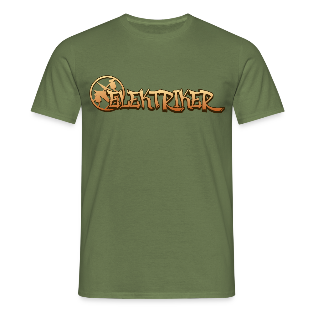 Unisex T-Shirt "Elektriker" Militärgrün Männer T-Shirt