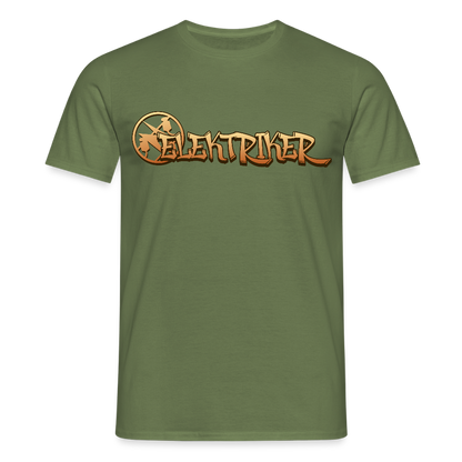 Unisex T-Shirt "Elektriker" Militärgrün Männer T-Shirt