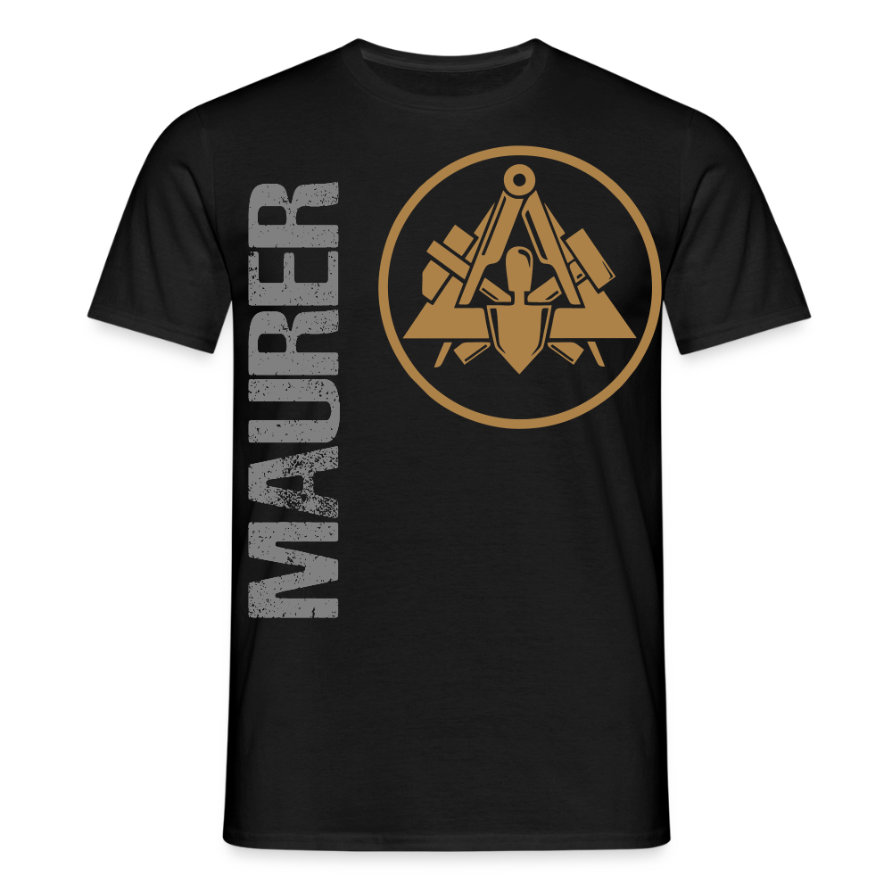 Unisex T-Shirt "Maurer" Schwarz Männer T-Shirt
