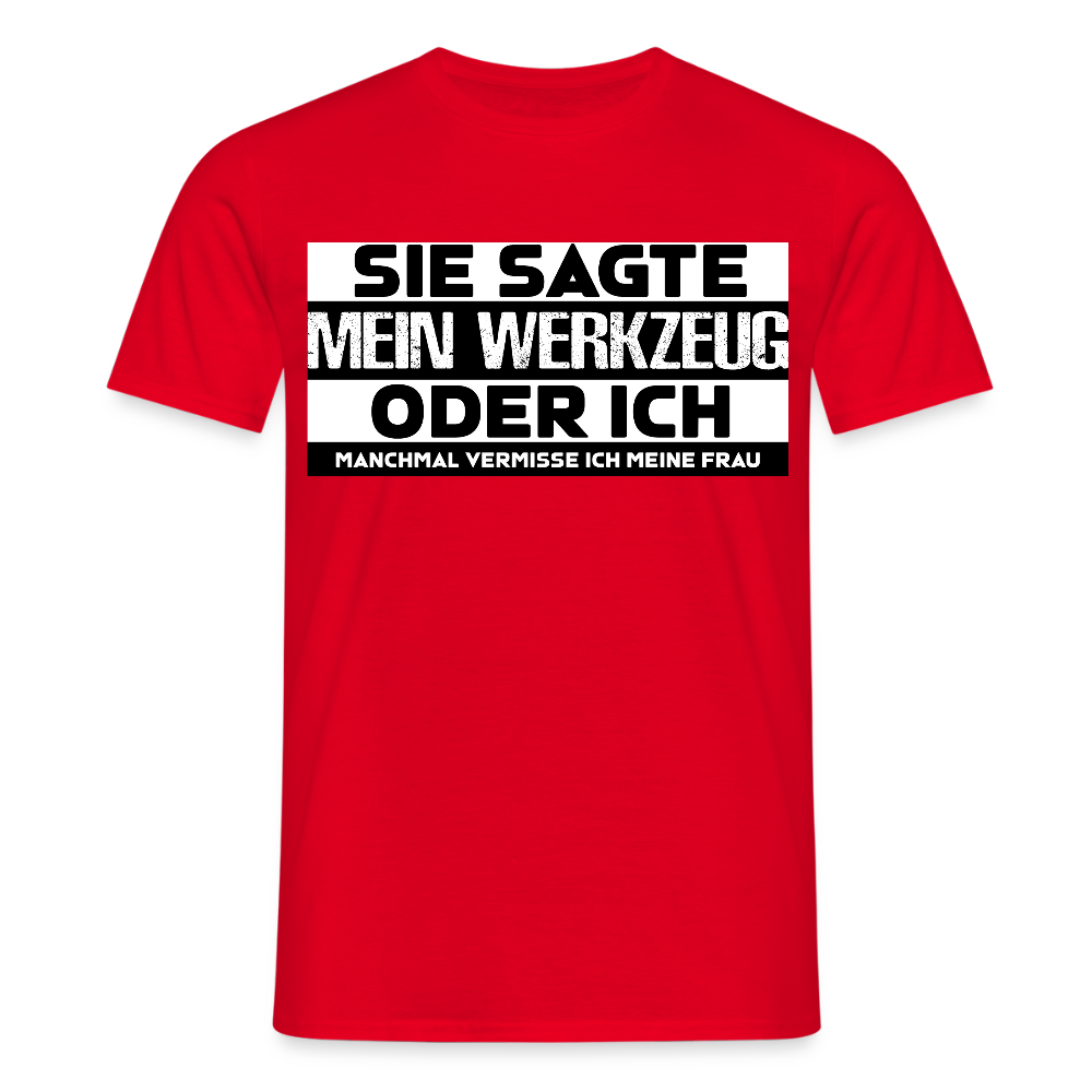 Unisex T-Shirt "Werkzeug" Rot Männer T-Shirt