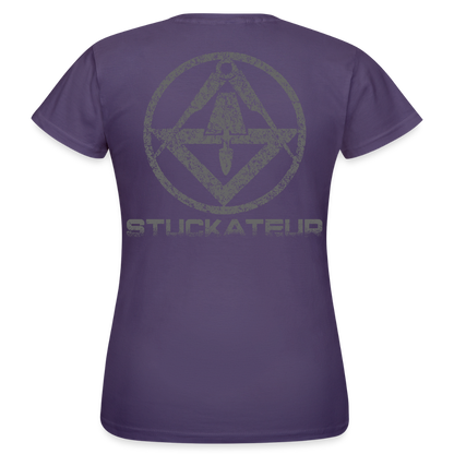 Frauen T-Shirt "Stuckateur" Dunkellila Frauen T-Shirt