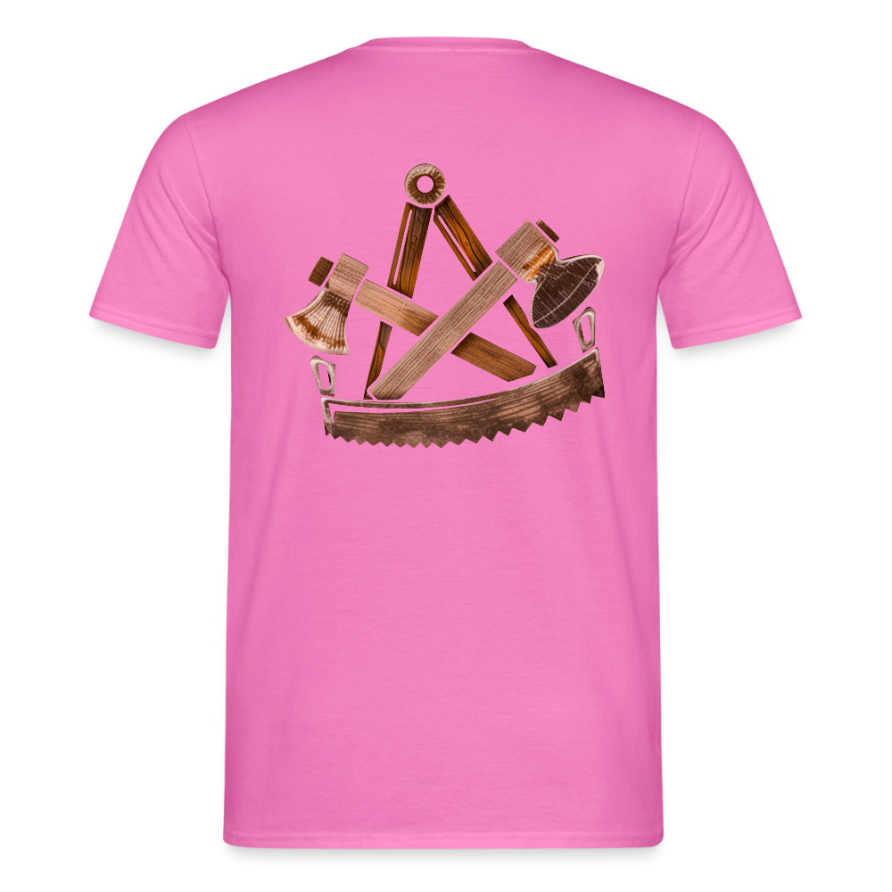 Unisex T-Shirt "Zimmermann" (beidseitig bedruckt) Pink Männer T-Shirt