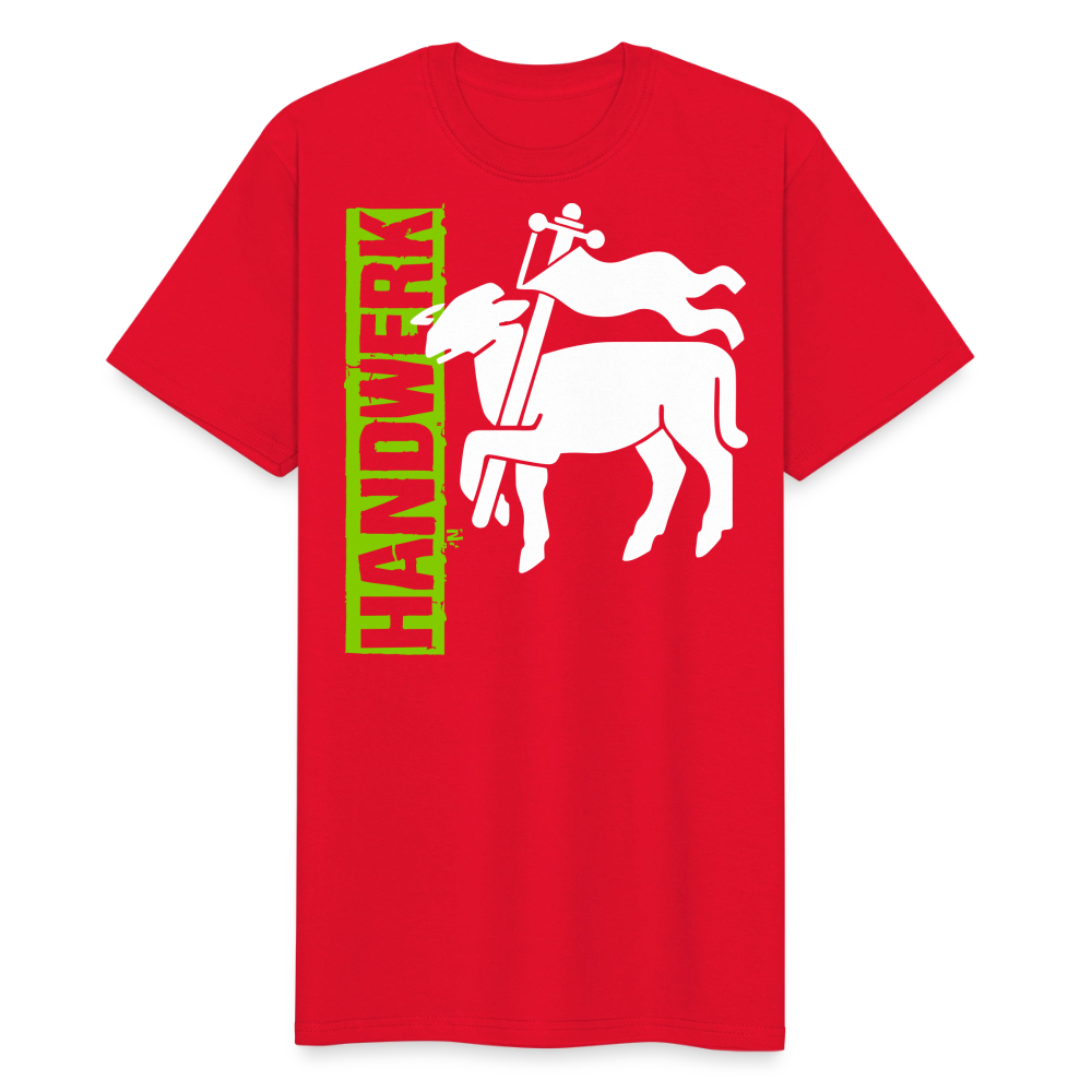 Unisex Workwear T-Shirt "Fleischer" Rot Männer Workwear T-Shirt