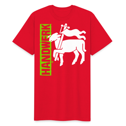 Unisex Workwear T-Shirt "Fleischer" Rot Männer Workwear T-Shirt