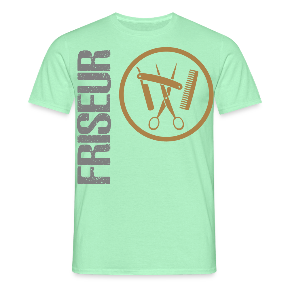 Unisex T-Shirt "Friseur" Mintgrün Männer T-Shirt