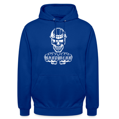 Unisex Hoodie "Skull-Helm-Handwerk" Royalblau Unisex Hoodie