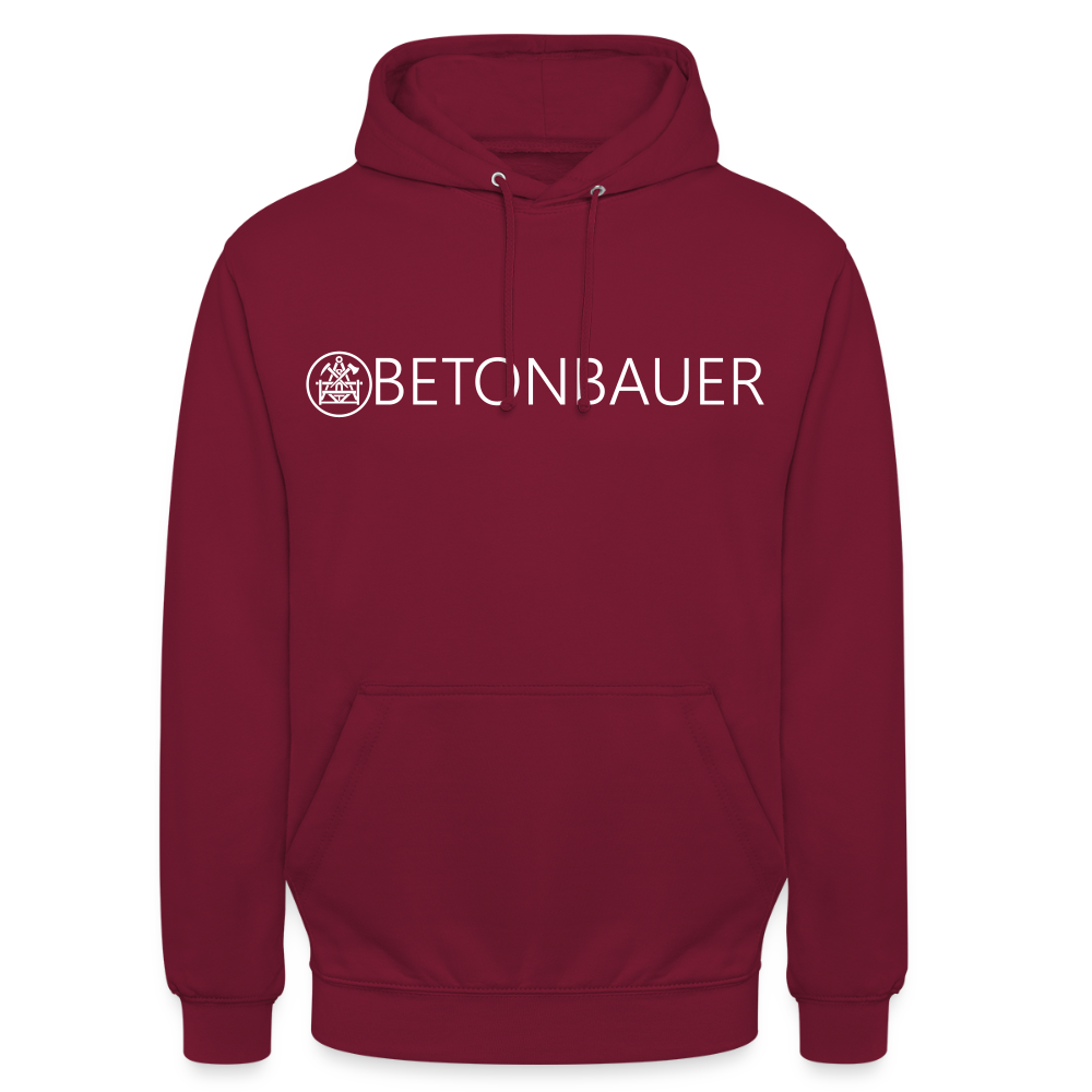 Unisex Hoodie "Betonbauer" Bordeaux Unisex Hoodie