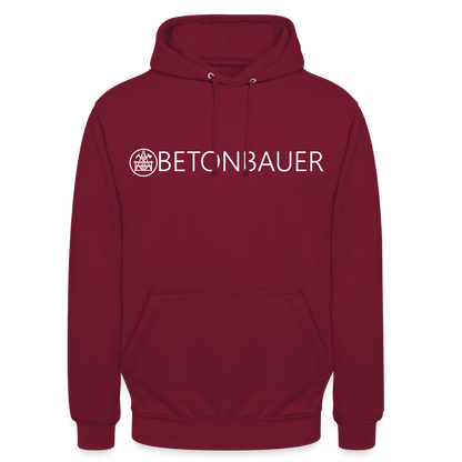 Unisex Hoodie "Betonbauer" Bordeaux Unisex Hoodie