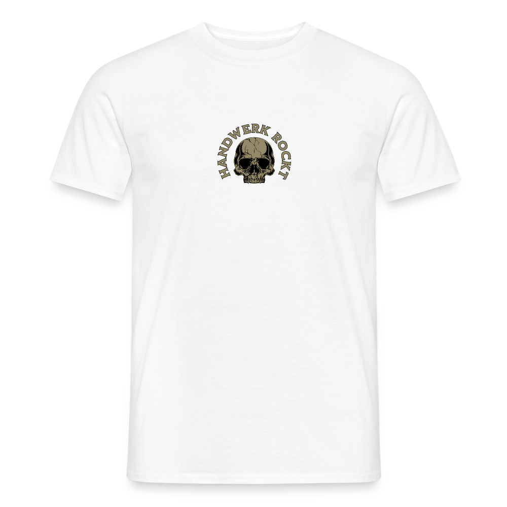 Unisex Handwerk-Rockt T-Shirt von Spreadconnect, beidseitig bedruckt, aus weichem Stoff, mit handwerklichem Design auf Vorder- und Rückseite.