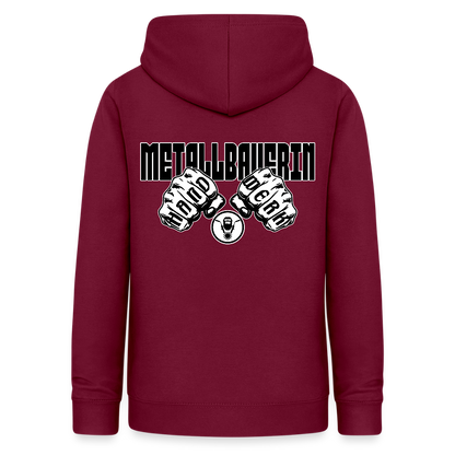 Frauen Hoodie "Metallbauerin" (beidseitig beruckt) - Bordeaux