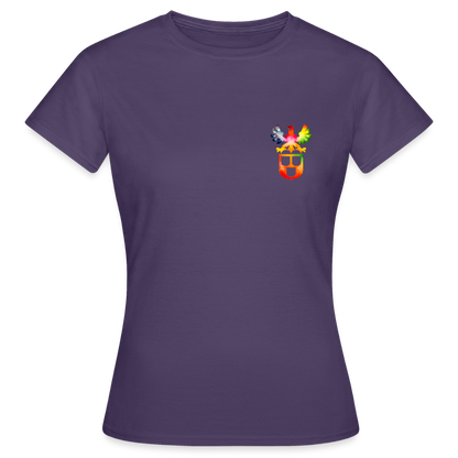 Frauen T-Shirt "Maler" (beidseitig bedruckt) - Dunkellila