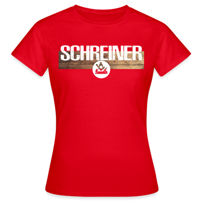 Frauen T-Shirt "Schreiner" Rot Frauen T-Shirt