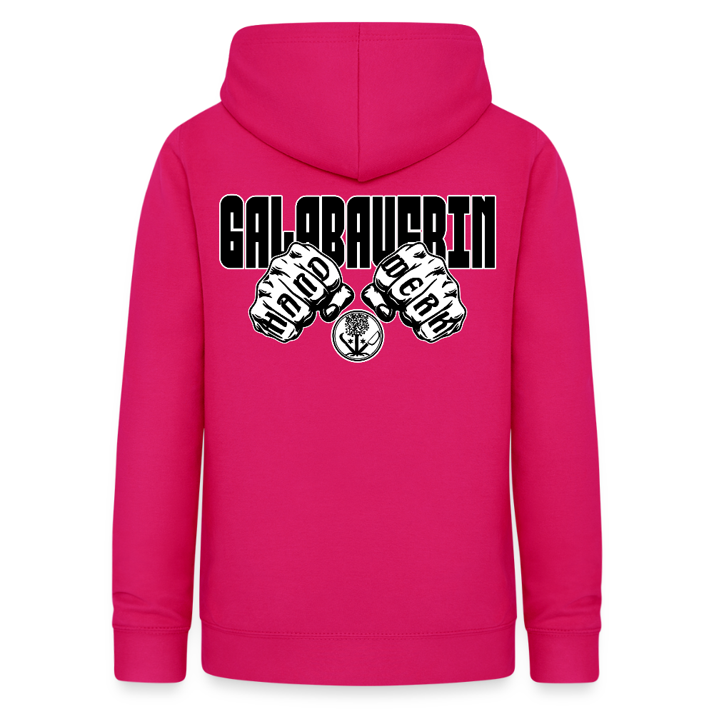 Frauen Hoodie "GaLaBauerin" (beidseitig beruckt) dunkles Pink Frauen Hoodie
