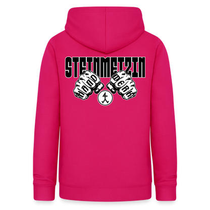 Frauen Hoodie "Steinmetzin" (beidseitig beruckt) dunkles Pink Frauen Hoodie