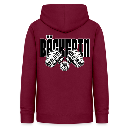 Frauen Hoodie "Bäckerin" (beidseitig beruckt) - Bordeaux