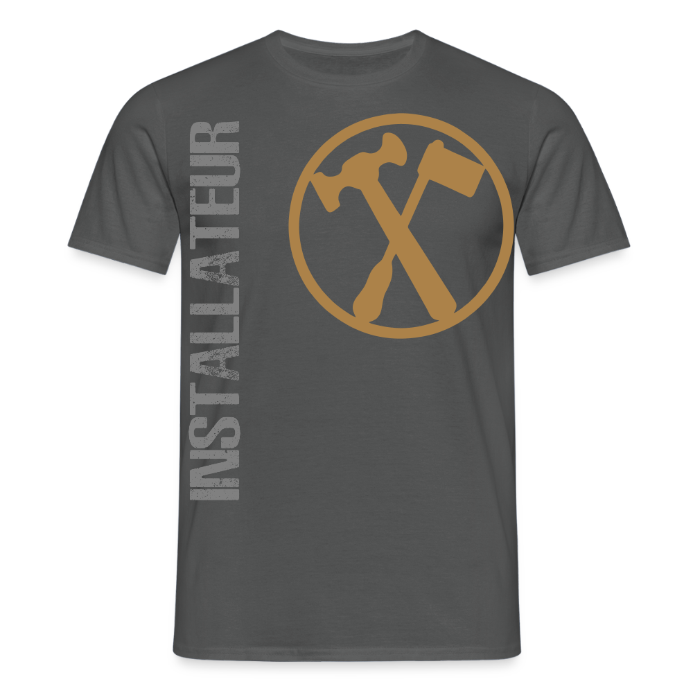Unisex T-Shirt "Installateur" Anthrazit Männer T-Shirt
