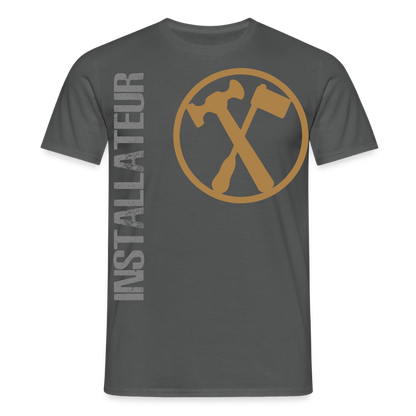 Unisex T-Shirt "Installateur" Anthrazit Männer T-Shirt
