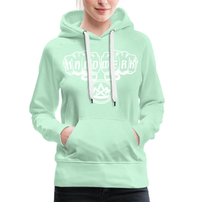 Frauen Premium Hoodie "Zimmermann" - helles Mintgrün