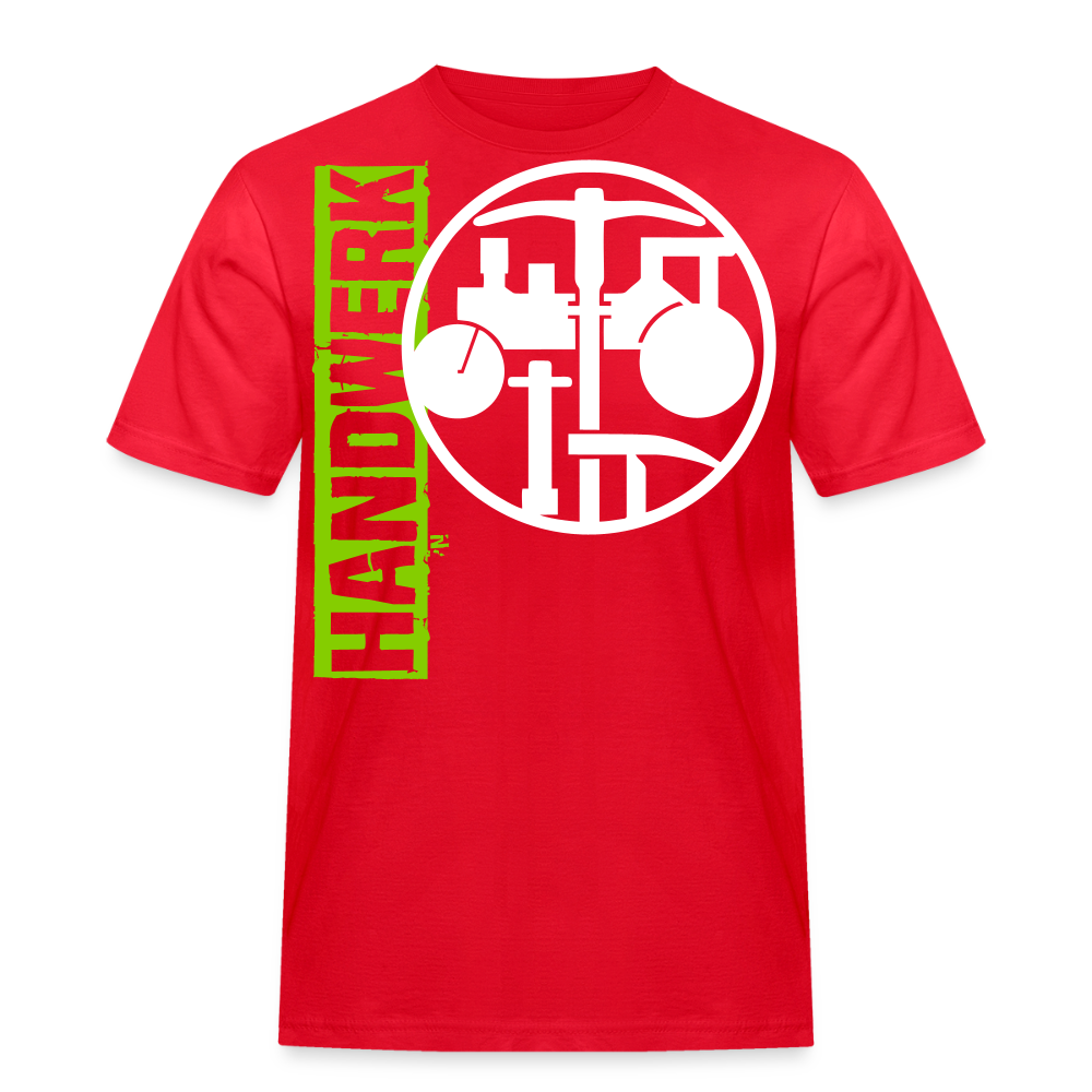 Unisex Workwear T-Shirt "Strassenbauer" Rot Männer Workwear T-Shirt