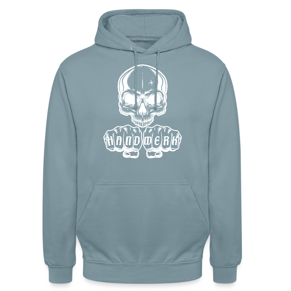 Unisex Hoodie "Skull-Handwerk" Nebelblau Unisex Hoodie