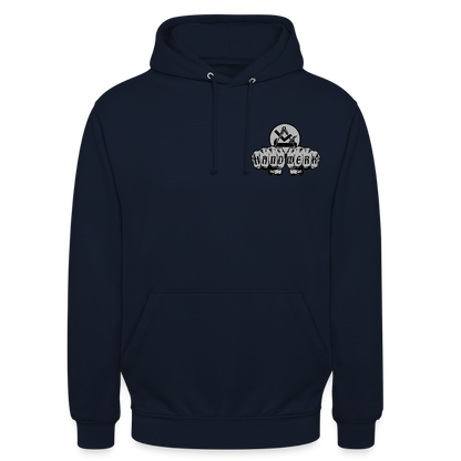 Unisex Hoodie "Schreiner/Tischler" beidseitig bedruckt Navy Unisex Hoodie