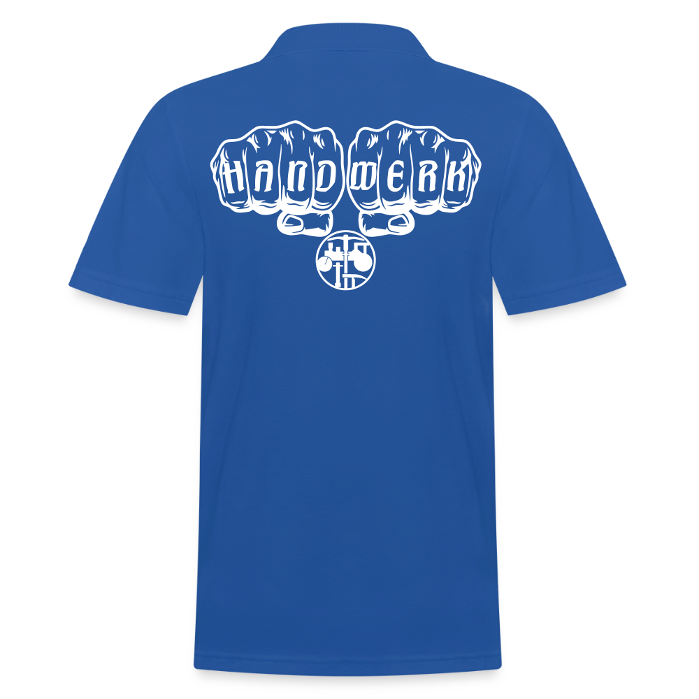 Männer Poloshirt "Strassenbauer" Royalblau Männer Poloshirt